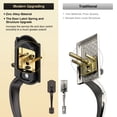 thumbnail image 6 of Front Door Lock Set, Oil Rubbed Bronze Front Door Handle and Deadbolt Set, Vintage Exterior Door Lock Set, Door Handle Exterior Reversible for Right&Left Door, 6 of 7