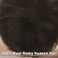thumbnail image 6 of Benehair 100% Human Hair Top Toupee Piece Mans Wig Clip in Hairpiece Indian Remy Hair Replacement System Wigs Clip In Brown, 6 of 8