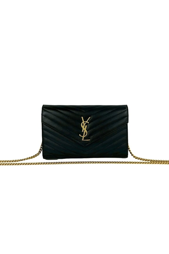 Pre-Owned Yves Saint Laurent SAINT LAURENT PARIS YSL Logo Hardware Leather Mini Shoulder Bag...