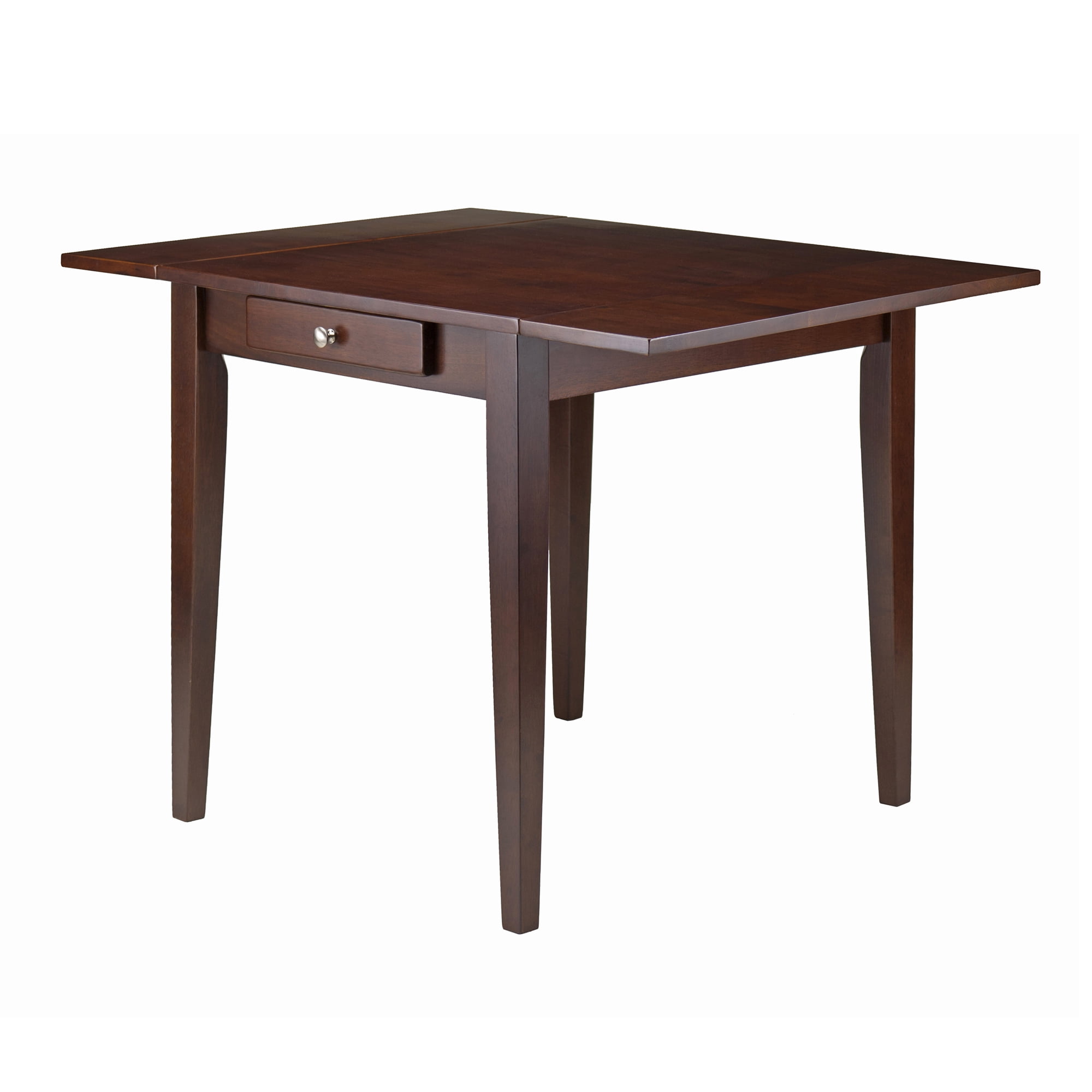 Winsome Wood Hamilton Double Drop Leaf Dining Table, Walnut Finish