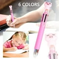 thumbnail image 2 of Multicolor Cartoon Pig Ballpoint Pen with 6 Ink Colors and 20ml Ink Capacity for Writing and Drawing, 2 of 9