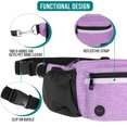 thumbnail image 4 of PetAmi Dog Fanny Pack, Treat Pouch for Dog Walking, Training, Built in Poop Bag Dispenser, Water Bottle Holder, Collapsible Bowl, Pet Treat Waist Belt for Hiking, Running, Kibbles (Purple), 4 of 7