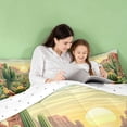 thumbnail image 5 of meiyoeat Desert Botanical Cactus 7 Pieces Full Size Bedding Sets For Kids,Rustic Western Cowgirl Farmhouse Full Size Bed in a Bag For Girls,Reversible, 5 of 7