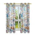 thumbnail image 7 of Yayeee Window Curtains Set of 2 for Living Room Light Filtering 63"x52", Doodle Pattern, 7 of 7