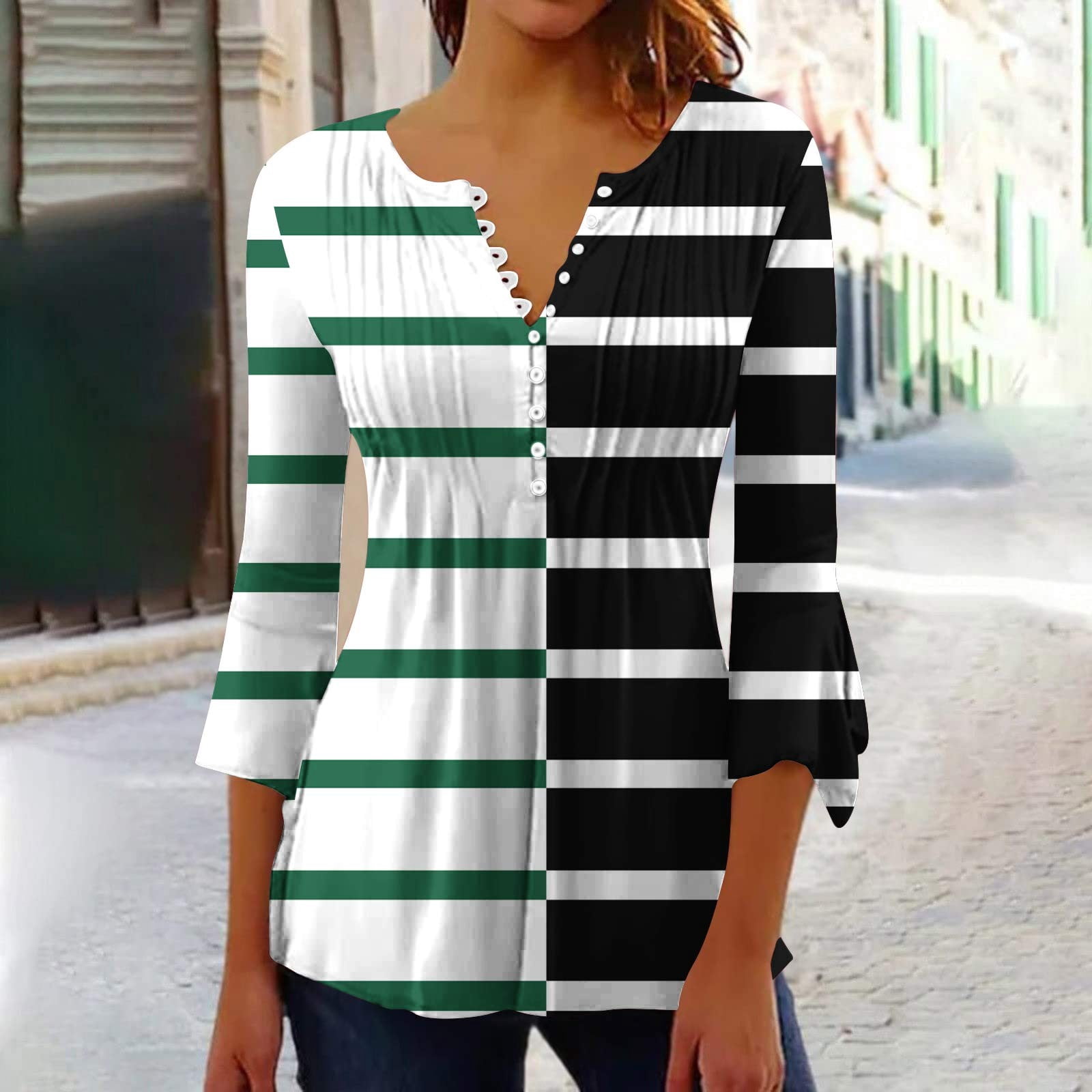 DecSea Women's Summer Casual Short Sleeve Tunic Tops to Wear with