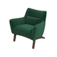 thumbnail image 4 of Piedmont Mid Century Modern Furniture Style Green Velvet Accent Armchair, 4 of 9