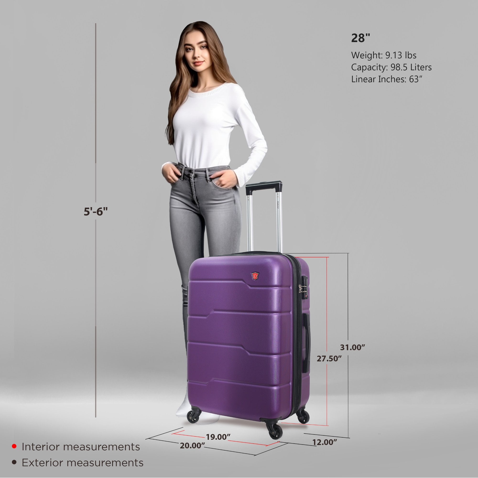 DUKAP Rodez 28" Lightweight Hardside Spinner Luggage
