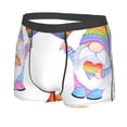 thumbnail image 2 of Balery LGBT Gnomes Men's Boxer Briefs, Soft and Breathable Cotton Underwear with nylon Waistband-Medium, 2 of 9