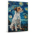 thumbnail image 2 of Dog Canvas Art Decor Creative Dog Picture for Wall Decor Van Gogh Starry Night Parson Russell Terrier Dog Poster Painting Prints for Living Room Pet Club, 2 of 6