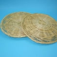 4 Pcs Bamboo Paper Plate Holder 10 Inch Round Woven Plate Holder