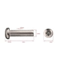 thumbnail image 1 of Jinsinto 200 Pack，Small Phillips Pan Head Screw，M3x16mm, 1 of 2