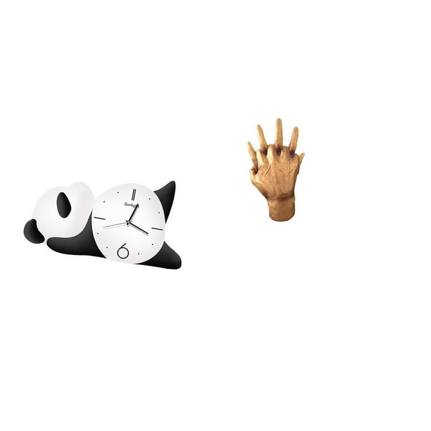 Escultura De Reloj De Pared Con Diseño De Panda Abrazado, Moderna Y Bonita Decoración Para Sala De Estar, Dormitorio, Estante De Mesa, Figuras De Mano Para Amantes De Almas Gemelas