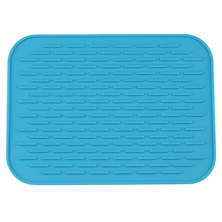 Flexible Rubber Drying Mat Countertop Silicone Draining Tray Glasses Sink