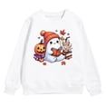 thumbnail image 5 of CAUYDY Hoodies for Girl Fall Winter Halloween Tops Ghost Pumpkin Graphic Sweatshirts Long Sleeve Pullover Blouse(White,4Y), 5 of 5
