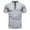 Gray, variant on Summer Tops,Men's Standing Neck T-shirt Short Sleeve V-Neck Button Fashion Casual Sports T-shirt Top Blouses