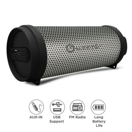 boombox aux speaker wireless usb fm radio indoor lights support outdoor woozik rockit bluetooth portable led mini