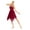 Wine_Red, variant on Womens Spaghetti Strap Lyrical Ballet Dance Dress High Low Mesh Skirt Dancewear Black XL