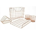 thumbnail image 2 of Sorbus Wire 5-Compartment Desktop Organizer Set, Copper, 2 of 10