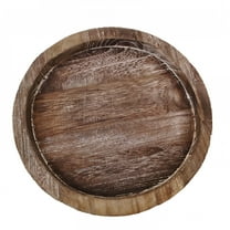 ACDANC Durable Solid Wood Round Serving Tray,Elegant Natural Wooden Platter for Breakfast,Snacks,Tea,Or Home Decor,Perfect for Dining Table,Round Wooden Trays for Decor Parties and Gifting,L