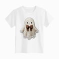 thumbnail image 4 of xaweyi Kids Halloween Cute Ghost T Shirt Short Sleeve Crew Neck Girls Graphic Holiday Top,Sizes 7-8 Years, 4 of 5