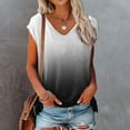 thumbnail image 4 of ZQGJB Women's Cap Sleeve Tank Tops Trendy U Neck Tie Dye Gradient Print Summer Casual Shirts Loose Relaxed Fit Basic Workout Tees Blouse Gray XXL, 4 of 5