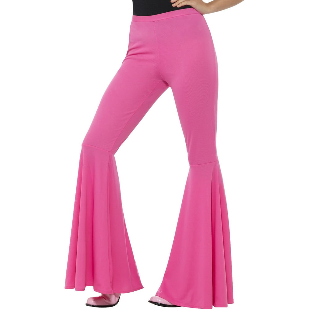 Smiffys - Smiffy's Costumes Women's Pink 70s Flared Groovy Disco Pants ...