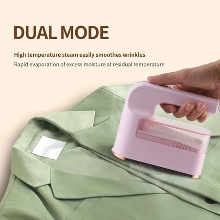 Handheld Clothes Steamer with Large Water Tank Compact Size Horizontal Vertical Steaming Plug-Play Garment Wrinkle Remover