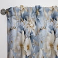 thumbnail image 3 of Designart "Ethereal Flourishing Rococo XI" Floral Blue, White Curtain 1 Panel, 3 of 6