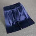 thumbnail image 5 of Men Elastic Waist Silk Satin Pajamas Shorts Nightwear pocket Pants Bottoms, 5 of 9