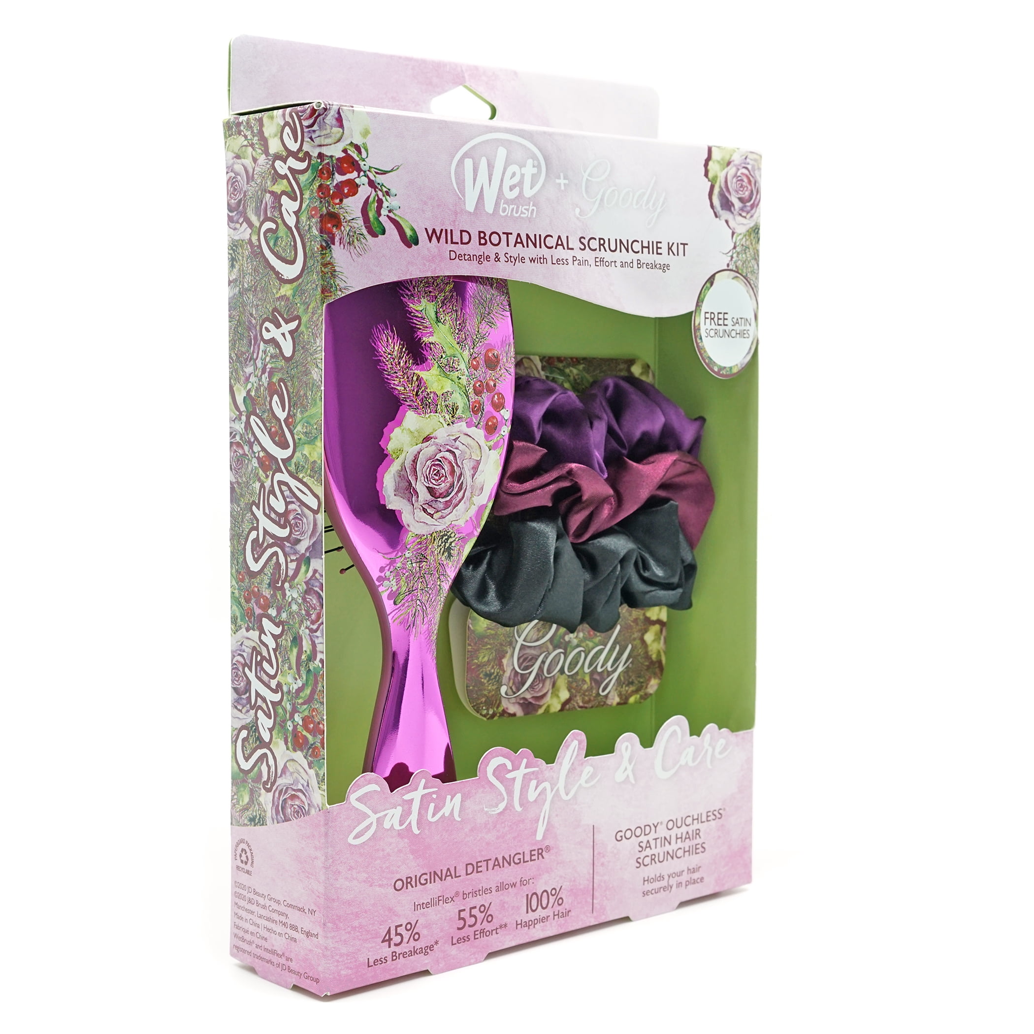 Wet Brush Wild Botanical Scrunchie Kit Hair Brushes, Multicolor