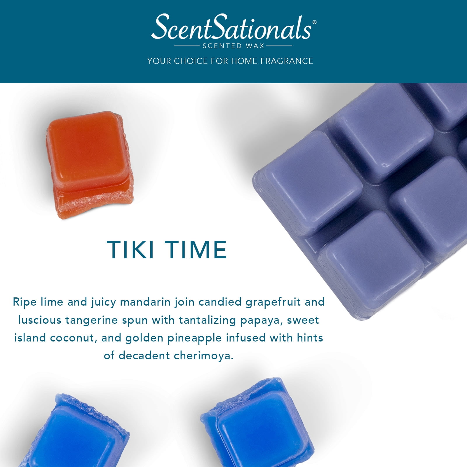 Tiki Time Scented Wax Melts, Scentsationals, 2.5oz (5-Pack)