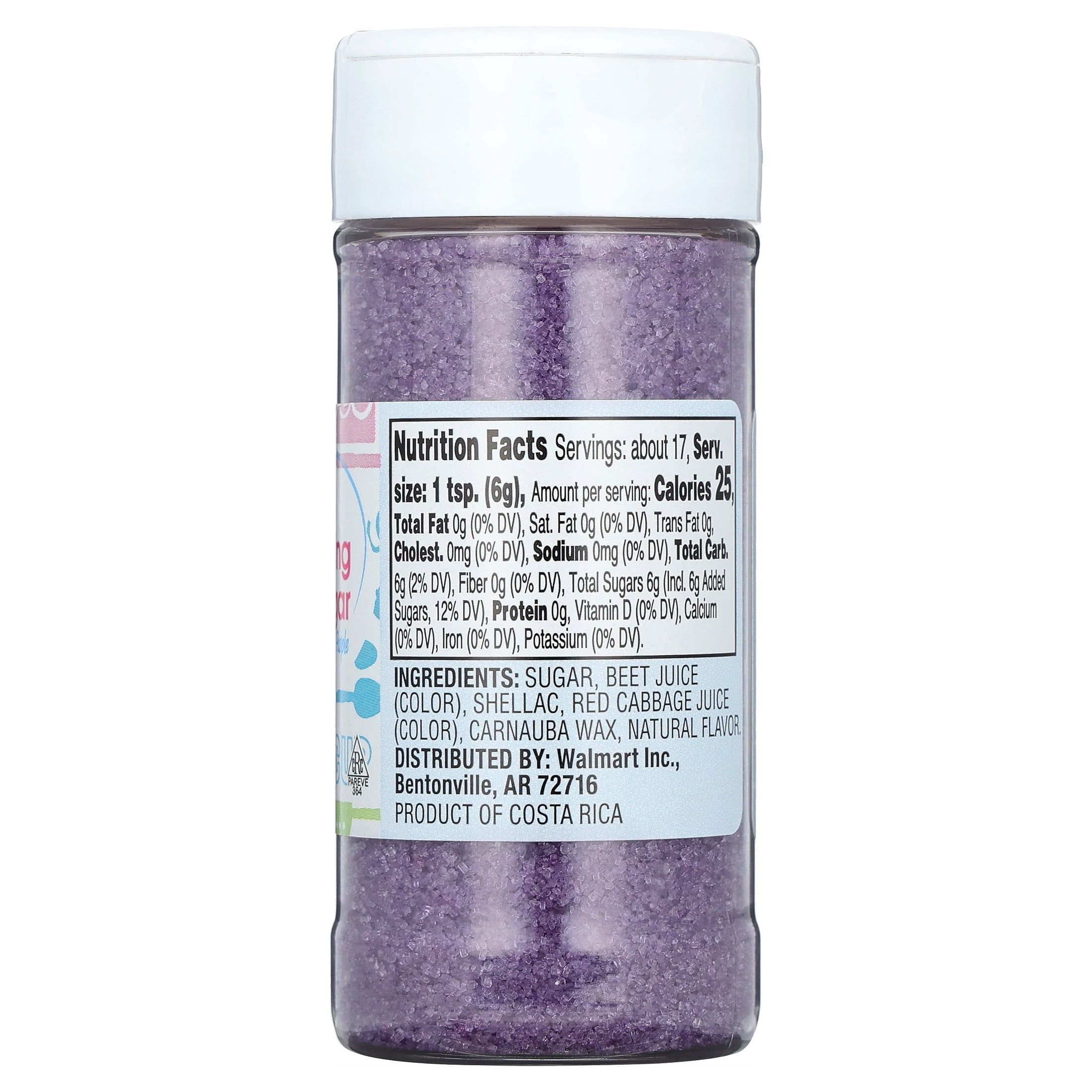 Great Value Sanding Sugar, Purple, 3.5 oz