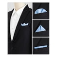 thumbnail image 4 of INSPIRE CHIC Men's Pocket Square Classic Self-folded Polka Dots Handkerchiefs For Wedding Sky Blue One Size, 4 of 4