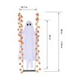 thumbnail image 2 of Lighted Swing Ghost Hanging Halloween Decor, Remote Timer LED Mesh Ghost Ornament, Maple Leaf Accent Outdoor Yard Porch Tree Decoration, Weather Resistant Holiday Front Lawn Display Prop, 2 of 6