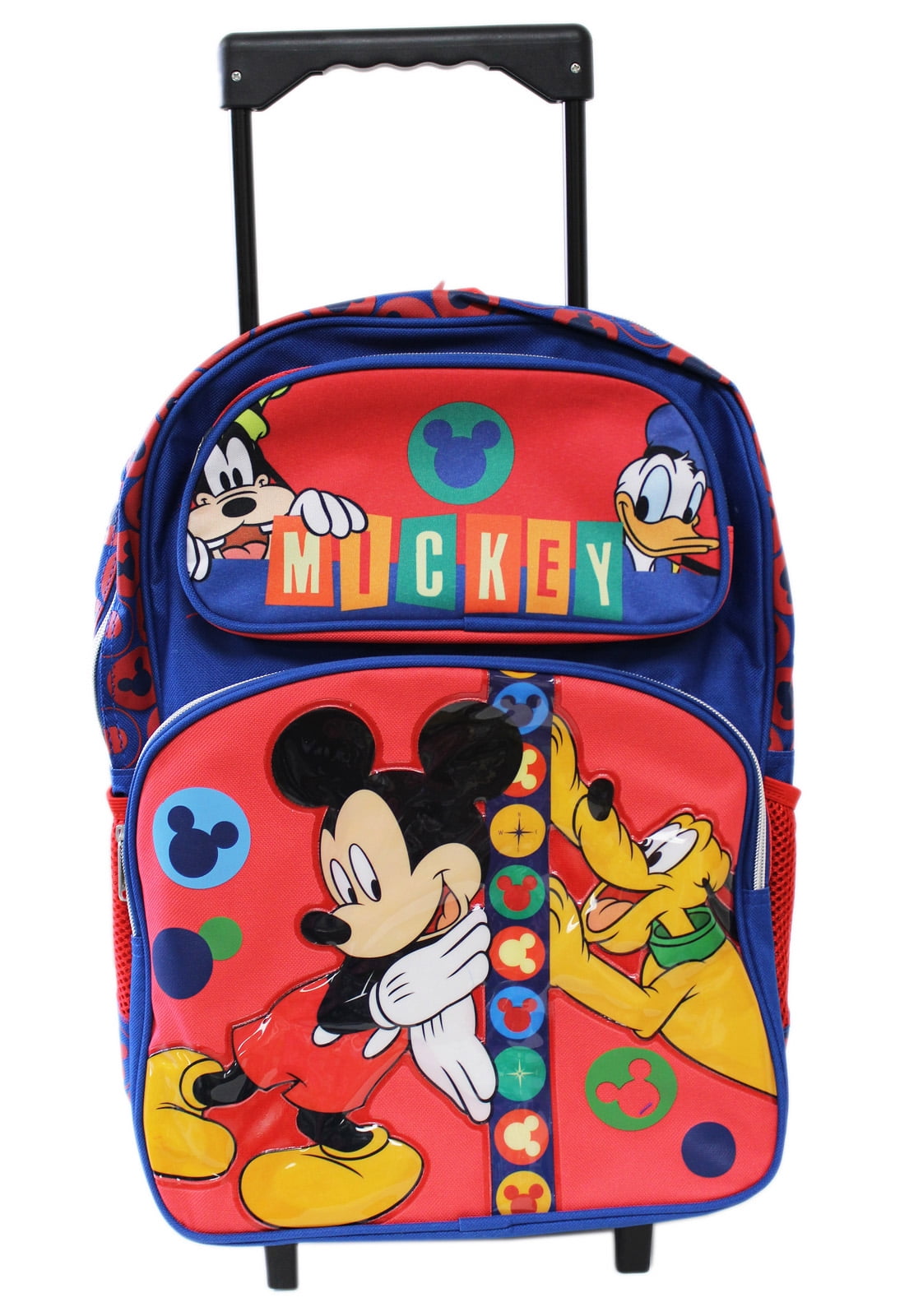 Disney Mickey Mouse Goofy All Printed 16" School Black Backpack Donald Duck 