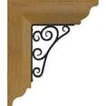 thumbnail image 3 of 4"W x 15 1/2"D x 18"H Tristan Traditional Ironcrest Rough Sawn Bracket, Western Red Cedar (1 1/2"W x 7 1/2"D x 10"H Iron Bracket), 3 of 5