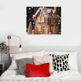 thumbnail image 3 of Creowell  Christmas Gingerbread Canvas Wall Art for Home Decor - Gingerbread House Paintings Print On Canvas Artwork Ready to Hang 20x16 Inch, 3 of 3