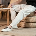 thumbnail image 6 of HOMADLES Mens Jogger Sweatpants Solid Drawstring Elastic Waist with Pocket Sweatpants Beige L, 6 of 8