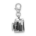 thumbnail image 2 of Amore LaVita� Sterling Silver 3-D Enameled Crystal Camera w/Lobster Clasp Bracelet Charm, 2 of 5