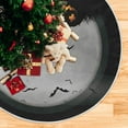 thumbnail image 5 of GZHJMY Halloween Tree Skirt Pumpkin Bat Halloween Xmas Tree Skirt Floor Door Round Mat Decorations for Holiday Party Home Christmas Day Ornaments, 47.2", 5 of 6