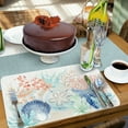 thumbnail image 3 of CounterArt "Seaside Sea Shells" 4-Pack Reversible Flexible Plastic Tabletop Placemats, 3 of 8