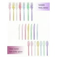 thumbnail image 4 of 10Pcs Crystal Clear Disposable Plastic Tableware Set with Fork Knife Spoon for Cake Dessert Suitable for Parties And Events, 4 of 9