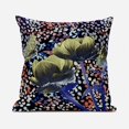 thumbnail image 6 of Three Roses with Butterfly Throw Pillow with Removable Cover in Yellow Dark Green Purple 20x20, 6 of 9