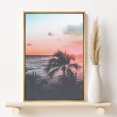 thumbnail image 2 of PixonSign Framed Canvas Print Wall Art Palm Trees Above Ocean Places Cityscape Photography Modern Art Contemporary Scenic Dramatic Multicolor Ultra for Living Room, Bedroom, Office - 16"x24" Natural, 2 of 5
