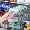 thumbnail image 4 of Refrigerator Beverage Organizer: Double-Layer Transparent PET Storage Box with Rolling Design for Cans & Bottles, Home Kitchen Space-Saving Solution, Export-Level Retractable Size 38*26*9cm, Easy, 4 of 6