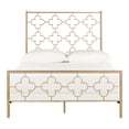 thumbnail image 2 of SAFAVIEH Morris Geometric Glam Lattice Metal Headboard, Queen, Antique Gold, 2 of 8
