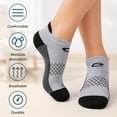 thumbnail image 5 of COOPLUS Women's Athletic Ankle Socks Women's Sock Size 9-11 Female Cushioned Color Socks 6 Pairs, 5 of 9