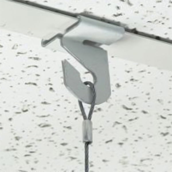 One Piece Ceiling Grid Clips Extra Heavy Duty White Aluminum