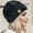 Black, variant on baseball cap women fashion keep warm winter hats knitted wool hemming hat black + one size