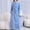 Blue, variant on Lilgiuy Womens Solid Bandage Robe Bathrobe Gown Pajamas Long Sleepwear Pocket Waistband+Belts for Pajama Party